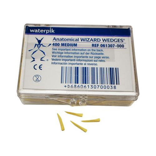 WaterPik 061307-000 Wizard Wedges Anatomical Matrix Medium Yellow 400/Pk WaterPik 061307-000 Wizard Wedges Anatomical Matrix Medium Yellow 400/Pk